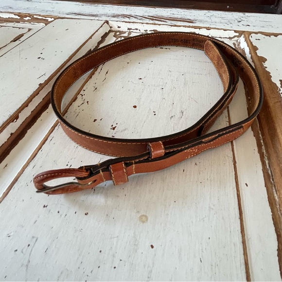 Vintage Jordache Brown Leather Belt Size 36 - Picture 1 of 12